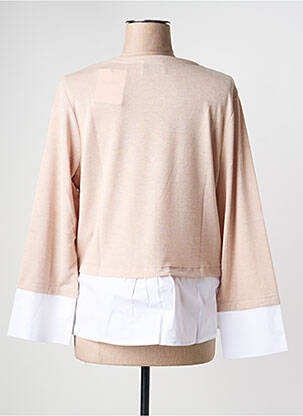 Pull tunique stretch manches longues beige GUITARE femme