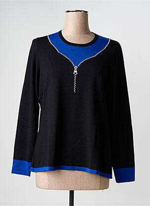 Pull coupe cintrée manches longues noir PAUPORTÉ femme