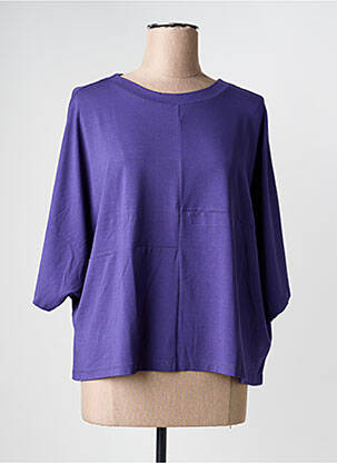 T-shirt manches 3/4 manches 3/4 violet GUITARE femme