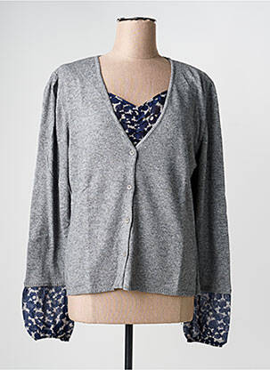 Gilet manches longues stretch gris ESCORPION femme