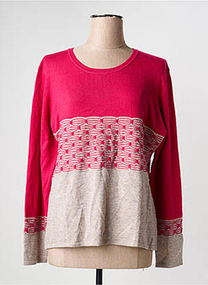 Pull coupe cintrée manches longues rose ESCORPION femme