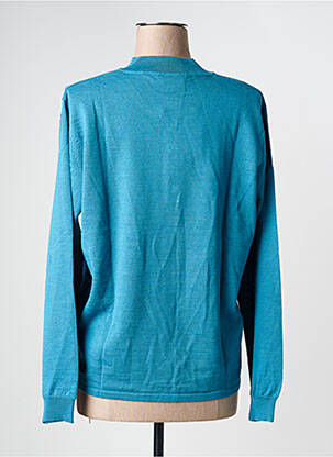 Pull coupe cintrée manches longues bleu PAUPORTÉ femme