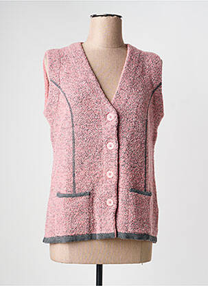 Gilet sans manche poches rose I.ODENA femme