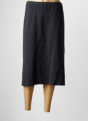 Jupe mi-longue coupe droite gris PAUPORTÉ femme