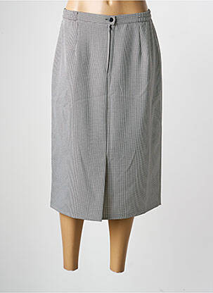Jupe mi-longue taille à pinces gris BS (BEST SELECTION) femme