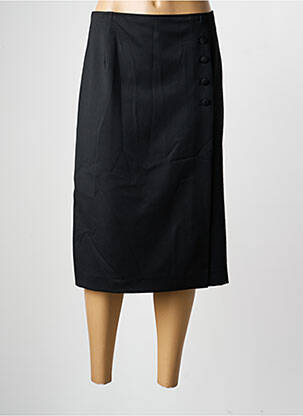 Jupe mi-longue taille à pinces noir TERRE DE FÉES femme