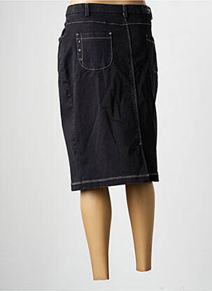Jupe mi-longue coupe droite noir CHRISTINE LAURE femme