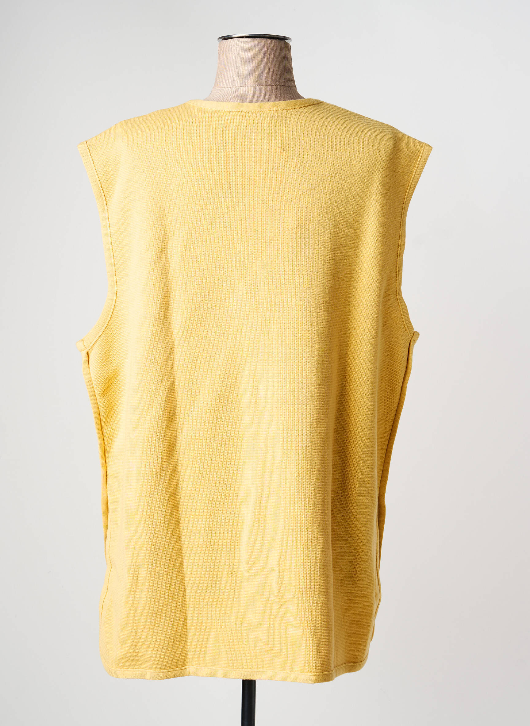 Gilet sans manche poches jaune JANINE PAUPORTÉ femme