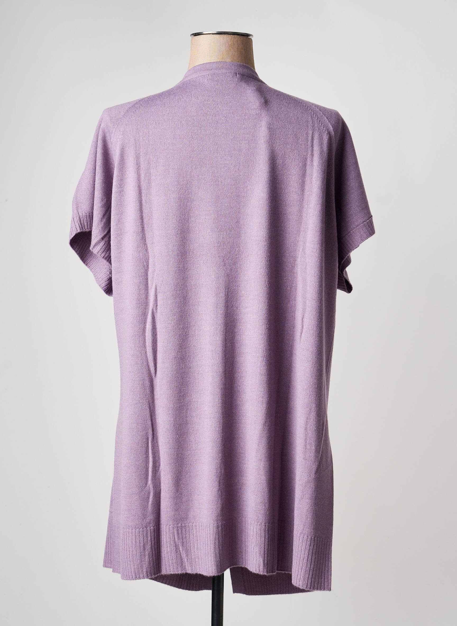 Gilet manches courtes coupe droite violet ESCORPION femme