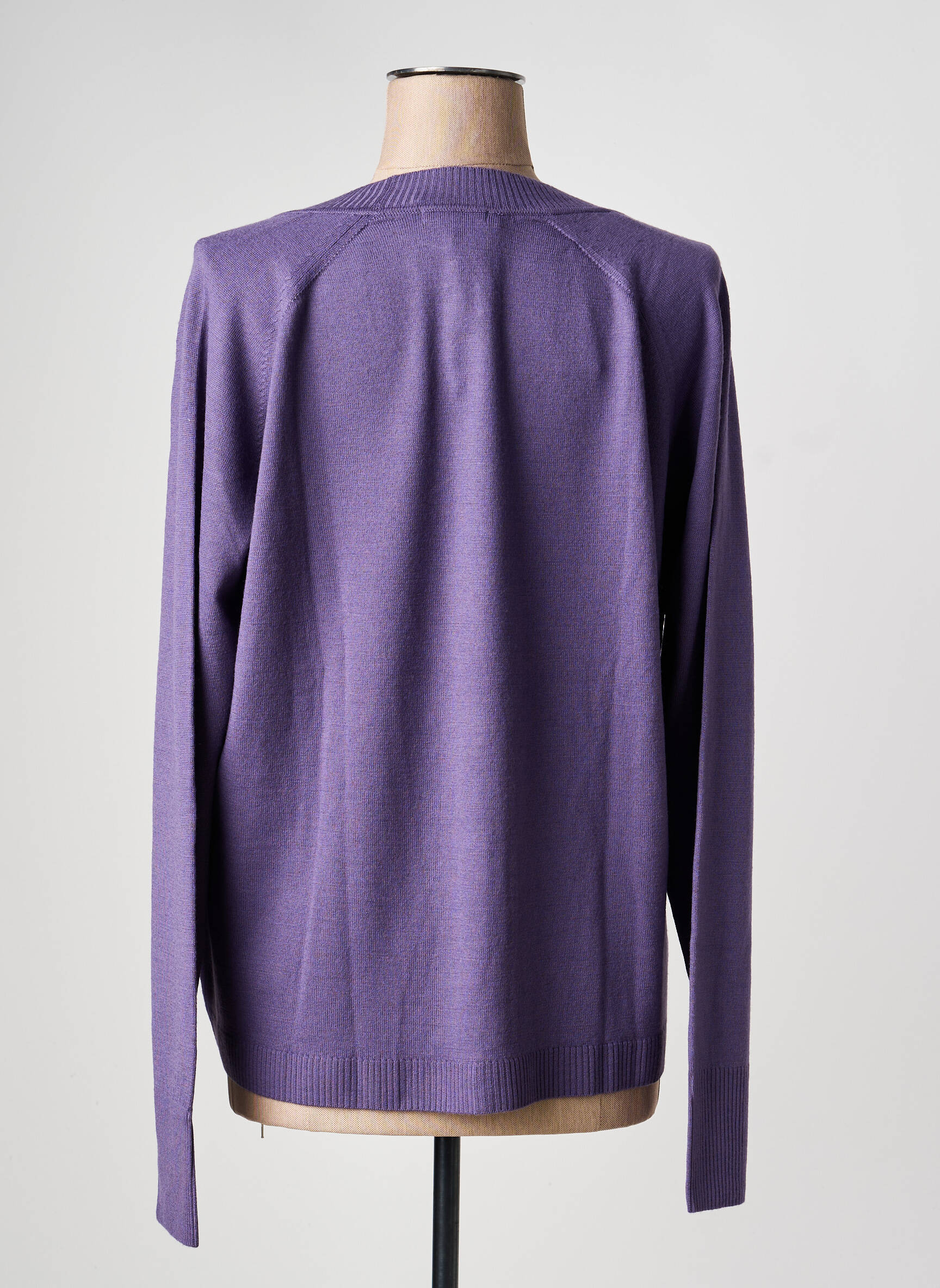 Gilet manches longues resserrée sur le bas violet ESCORPION femme
