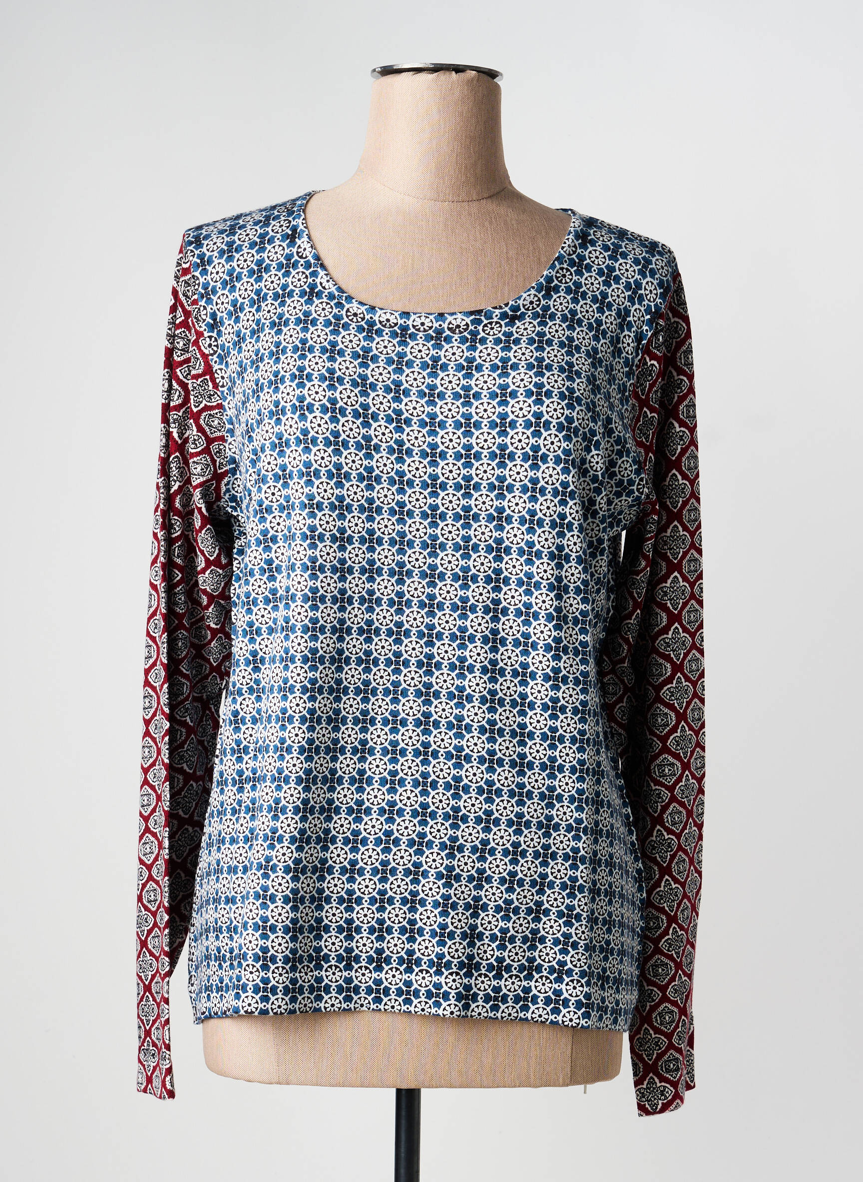 Pull stretch manches longues bleu ESCORPION femme