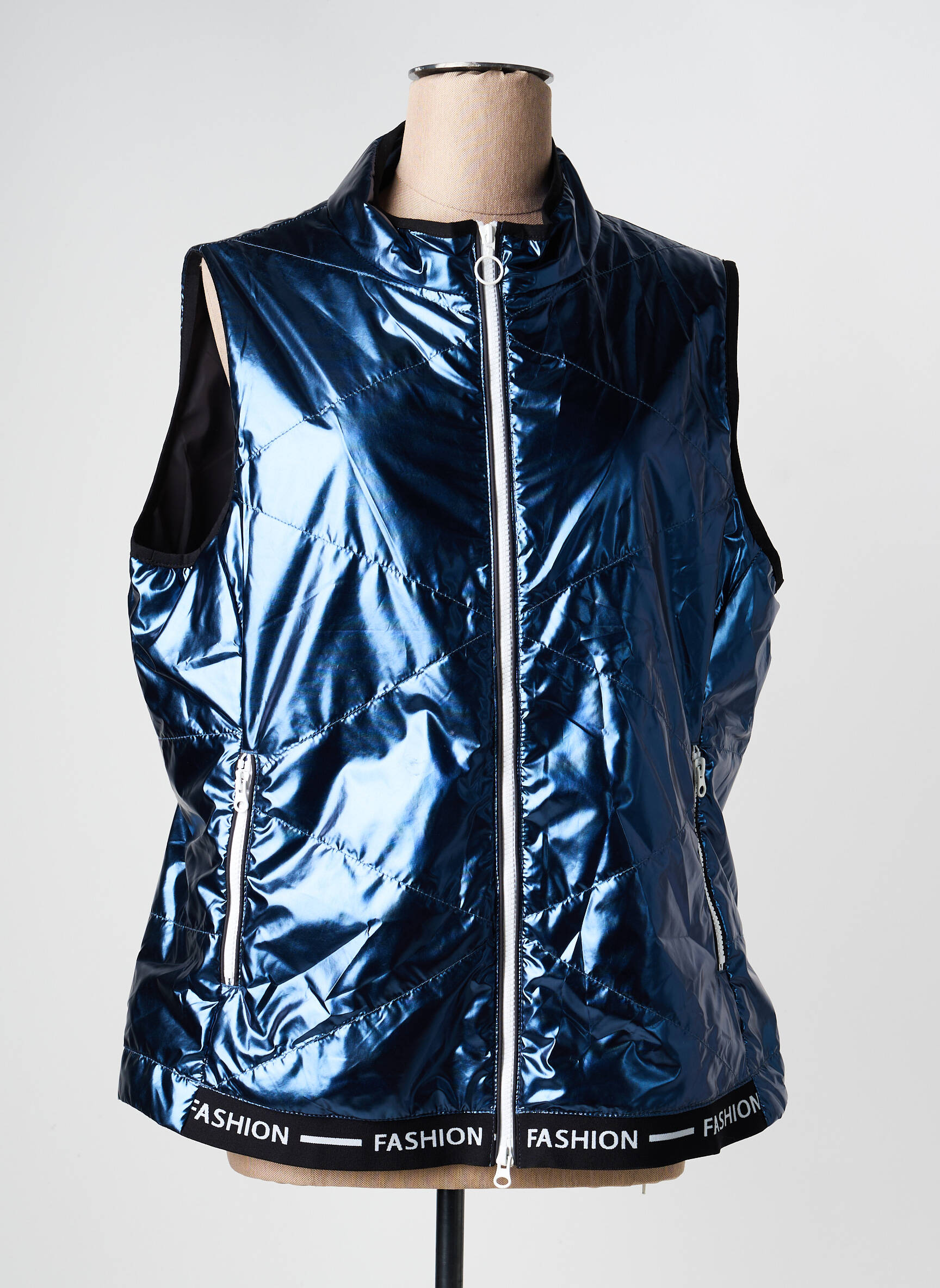 Doudoune réversible sans capuche bleu TUZZI femme