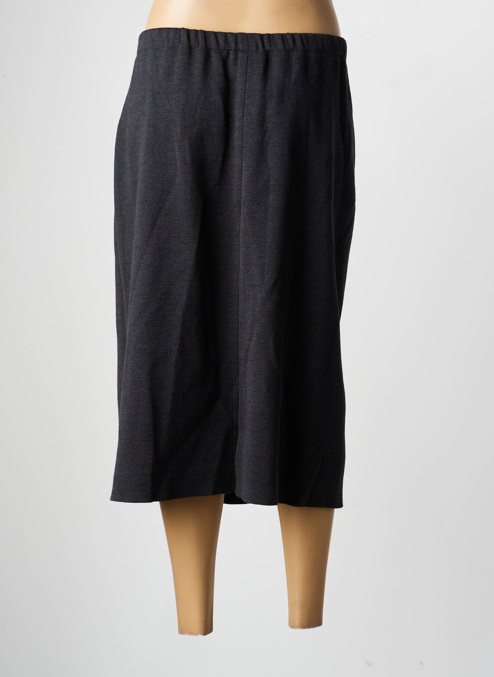 Jupe mi-longue coupe droite gris PAUPORTÉ femme