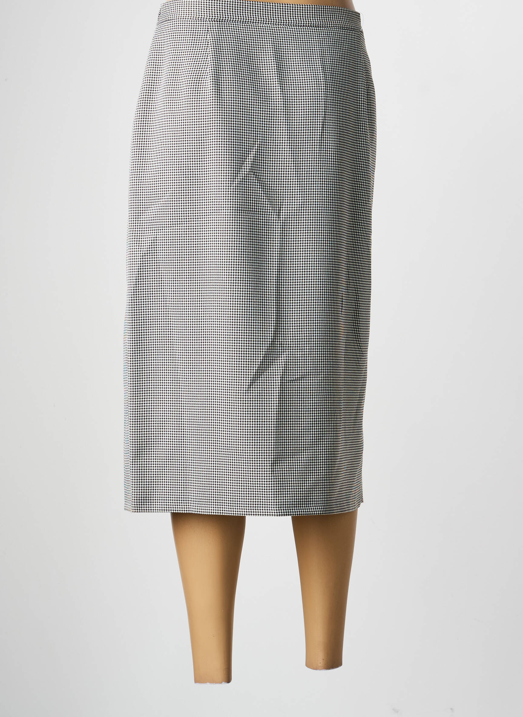 Jupe mi-longue taille à pinces gris BS (BEST SELECTION) femme