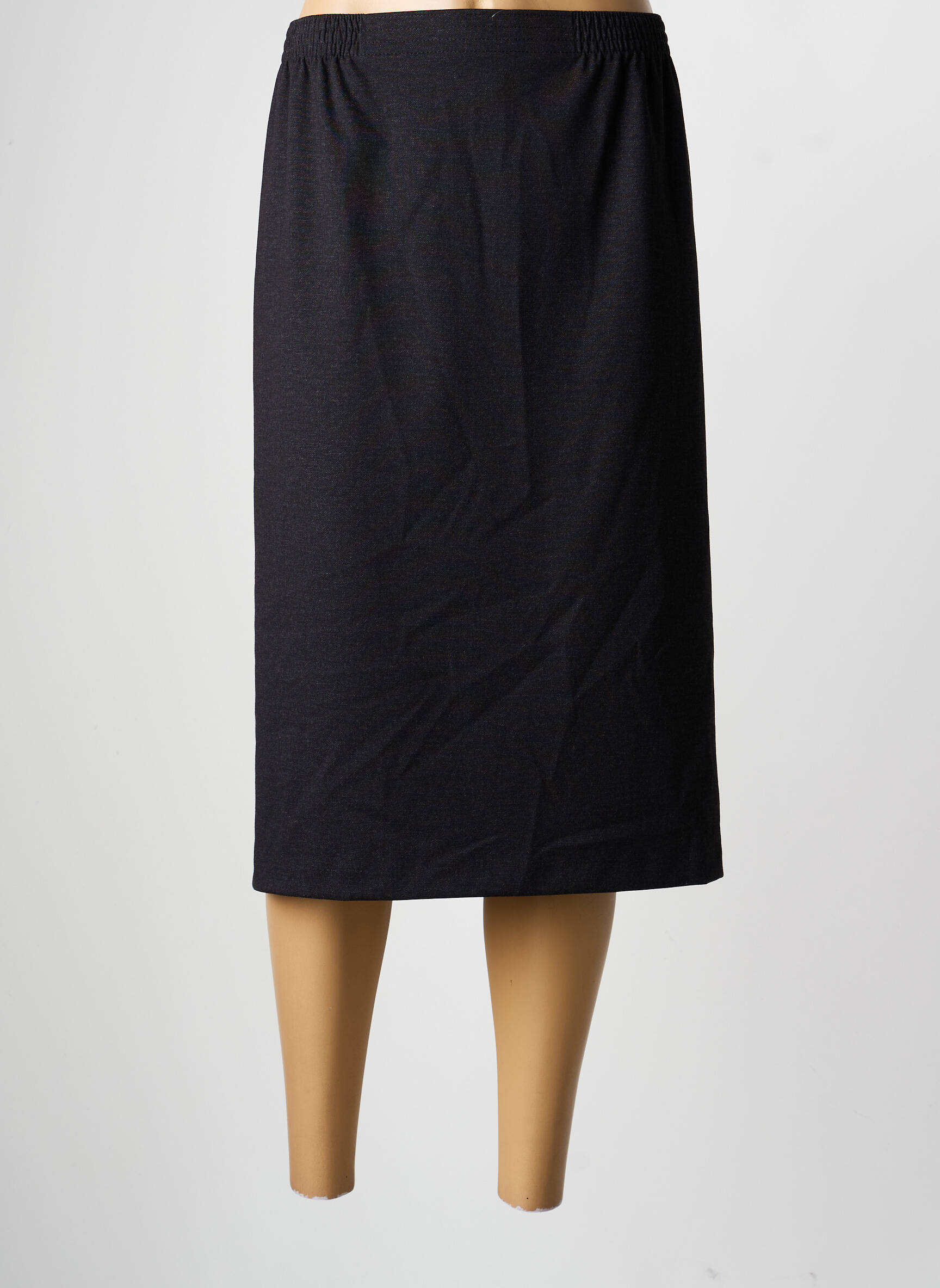 Jupe mi-longue coupe droite gris GRIFFON femme
