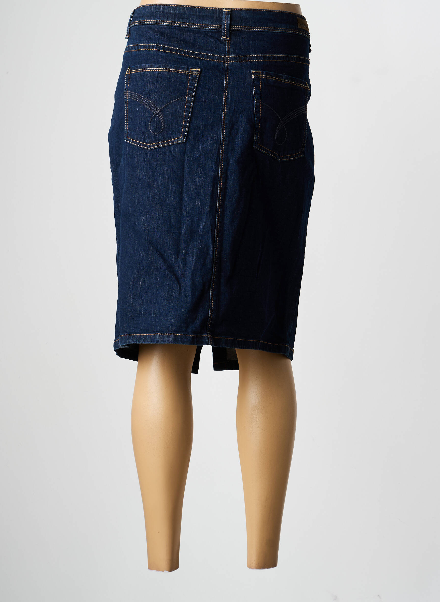 Jupe mi-longue stretch bleu OLSEN femme
