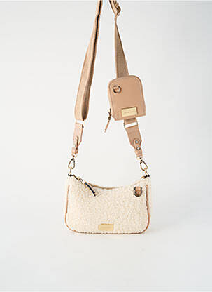 Sac fermeture zippée forme rectangulaire beige IDEAL OF SWEDEN femme