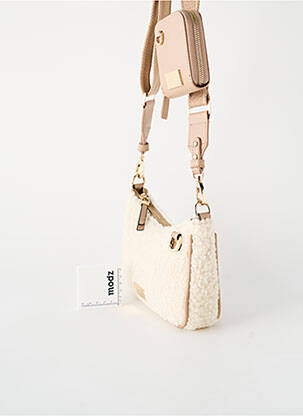 Sac fermeture zippée forme rectangulaire beige IDEAL OF SWEDEN femme