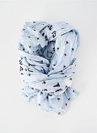 Foulard tissage popeline bleu IKKS femme