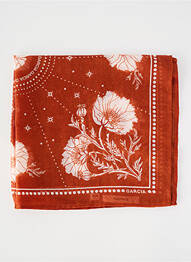 Foulard tissage popeline marron GARCIA femme