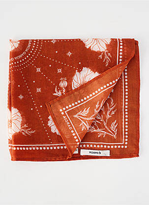 Foulard tissage popeline marron GARCIA femme