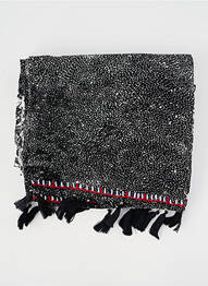 Foulard tissage popeline noir GARCIA femme