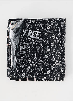 Foulard tissage popeline noir IKKS femme