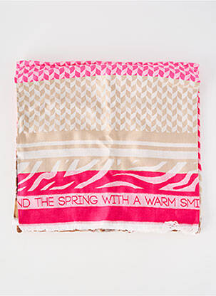 Foulard effet matière satinée rose STREET ONE femme