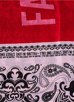 Foulard imprimé cachemire rouge STREET ONE femme