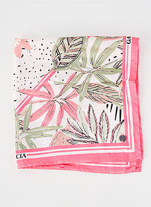 Foulard effet matière satinée rose GARCIA femme
