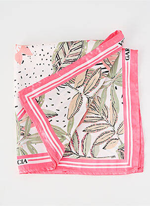 Foulard effet matière satinée rose GARCIA femme