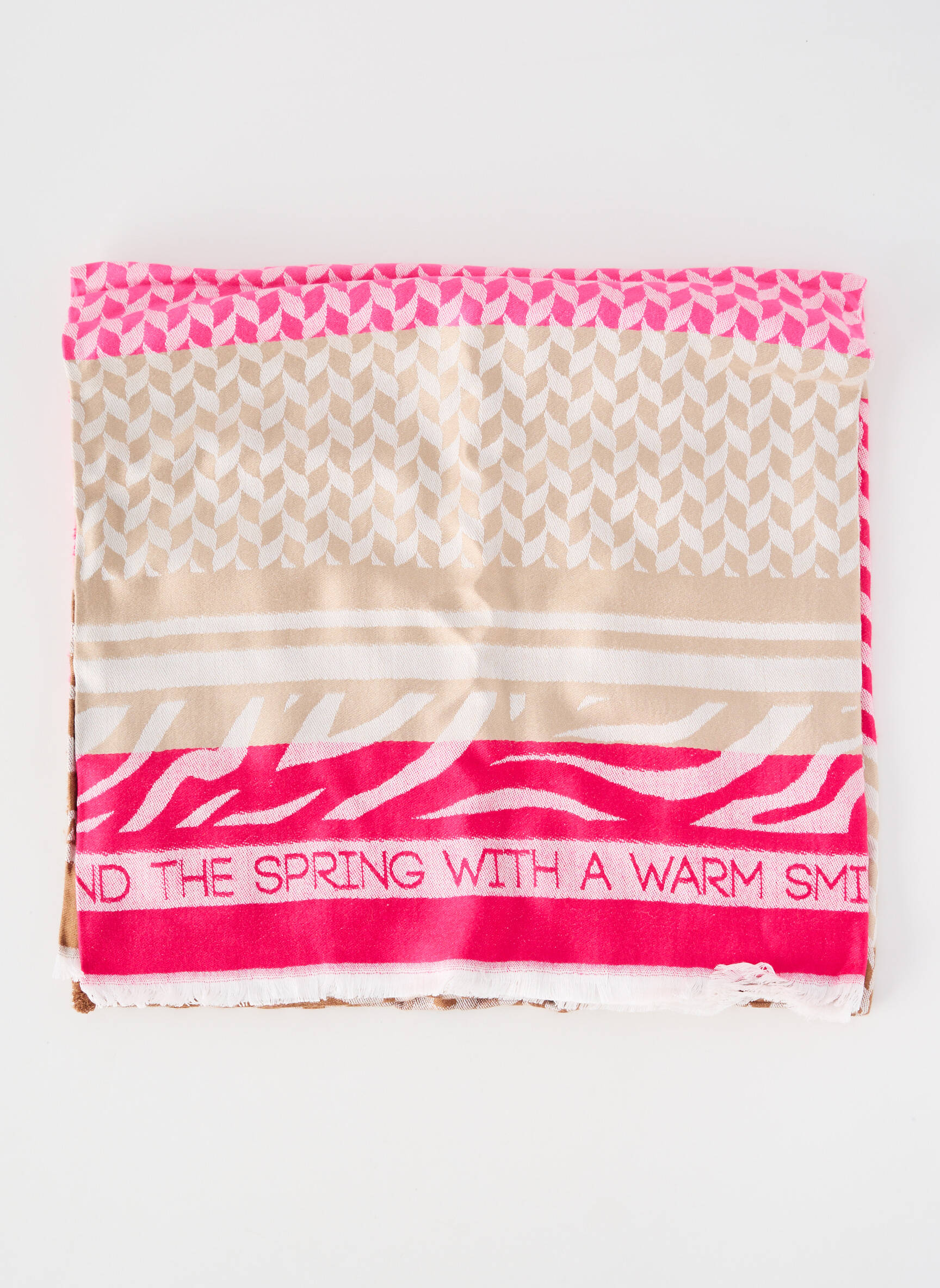 Foulard effet matière satinée rose STREET ONE femme