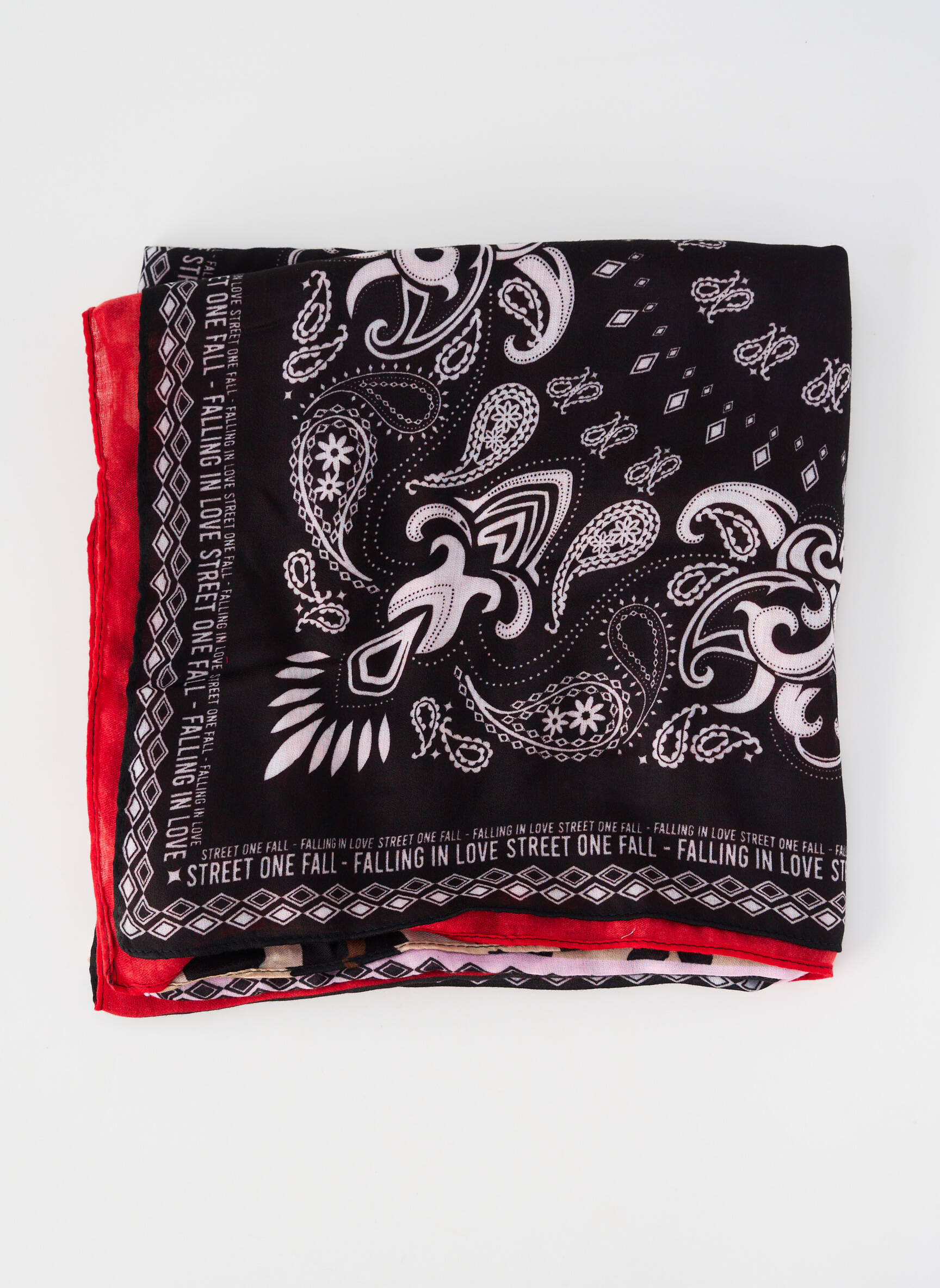 Foulard imprimé cachemire rouge STREET ONE femme