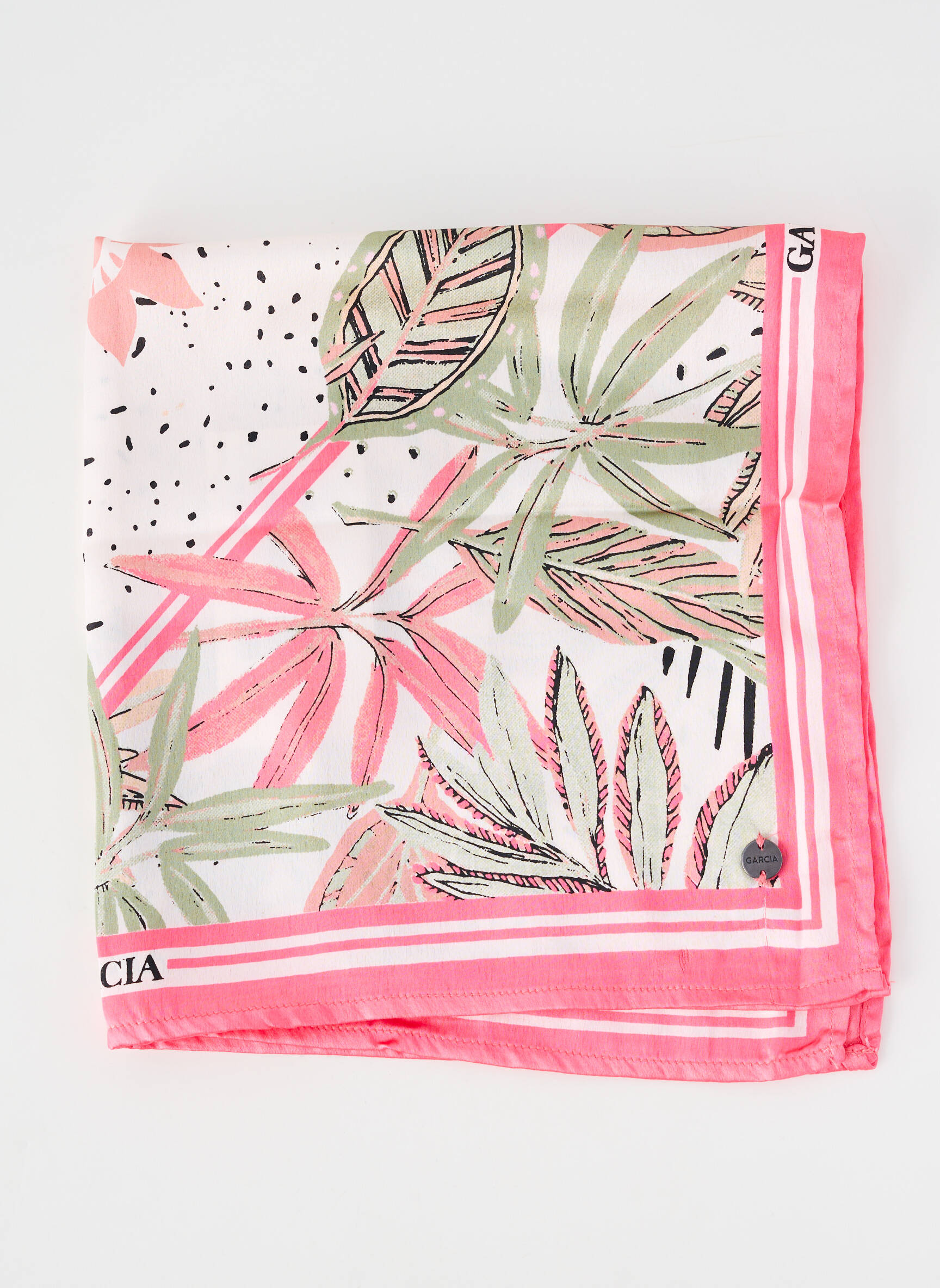 Foulard effet matière satinée rose GARCIA femme