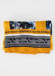 Foulard imprimé cachemire jaune STREET ONE femme