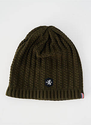 Bonnet broderie vert BLANC BONNET homme