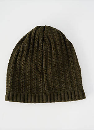 Bonnet broderie vert BLANC BONNET homme
