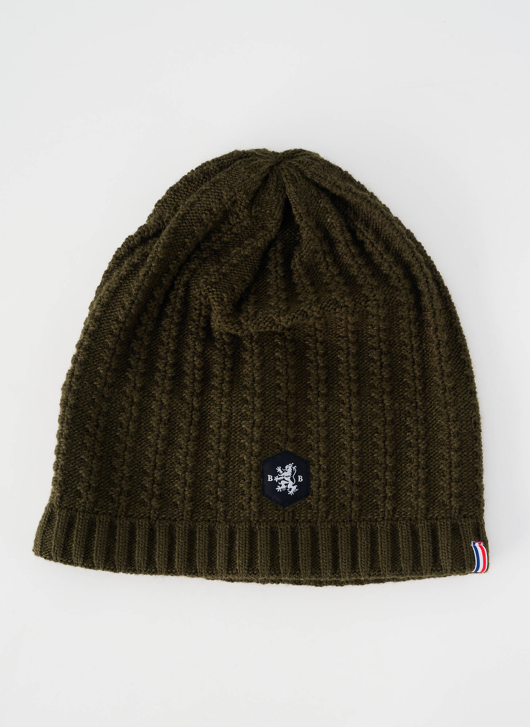 Bonnet broderie vert BLANC BONNET homme