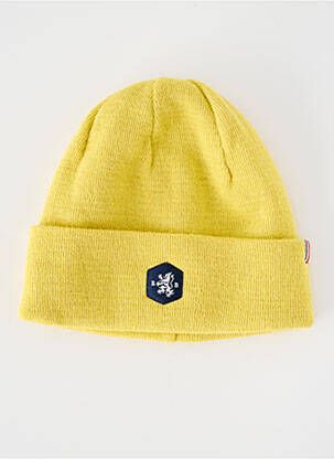 Bonnet maille fine jaune BLANC BONNET homme