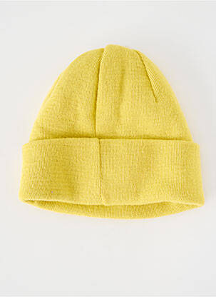 Bonnet maille fine jaune BLANC BONNET homme