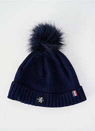 Bonnet maille fine bleu BLANC BONNET homme