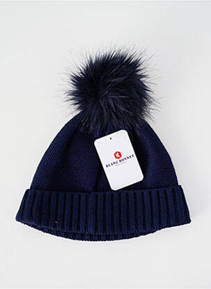 Bonnet maille fine bleu BLANC BONNET homme