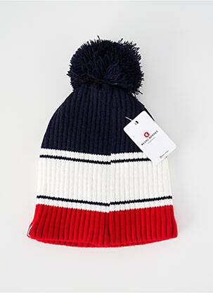 Bonnet broderie bleu BLANC BONNET homme