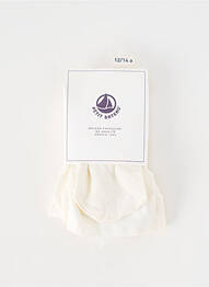Collants stretch blanc PETIT BATEAU fille