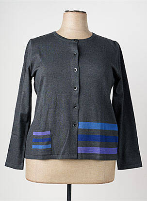 Gilet manches longues col rond gris TELMAIL femme