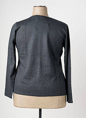 Gilet manches longues col rond gris TELMAIL femme
