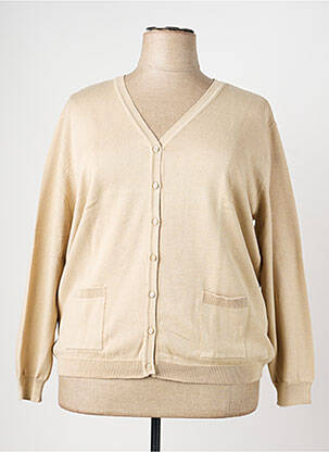 Gilet manches longues coupe cintrée beige GRIFFON femme