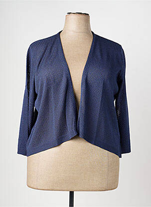 Gilet manches longues col v bleu GRIFFON femme