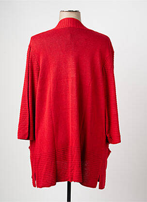 Gilet manches longues col v rouge OLSEN femme