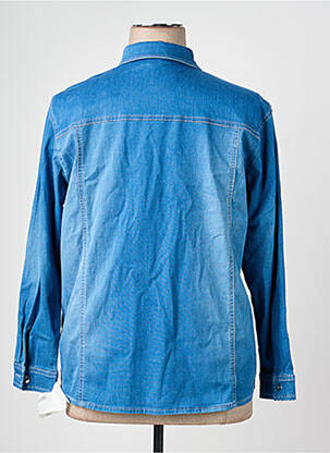 Chemisier coupe droite manches longues bleu RABE femme